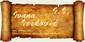 Ivana Vesković vizit kartica